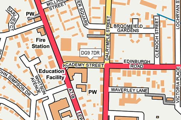 DG9 7DR map - OS OpenMap – Local (Ordnance Survey)