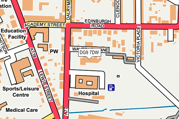 DG9 7DW map - OS OpenMap – Local (Ordnance Survey)