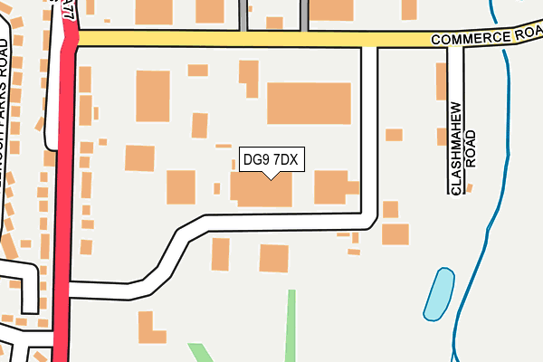 DG9 7DX map - OS OpenMap – Local (Ordnance Survey)