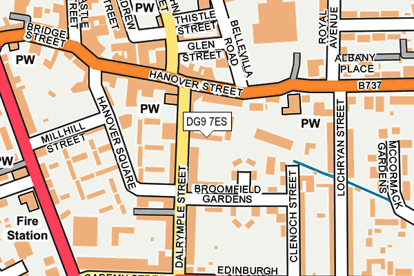 DG9 7ES map - OS OpenMap – Local (Ordnance Survey)