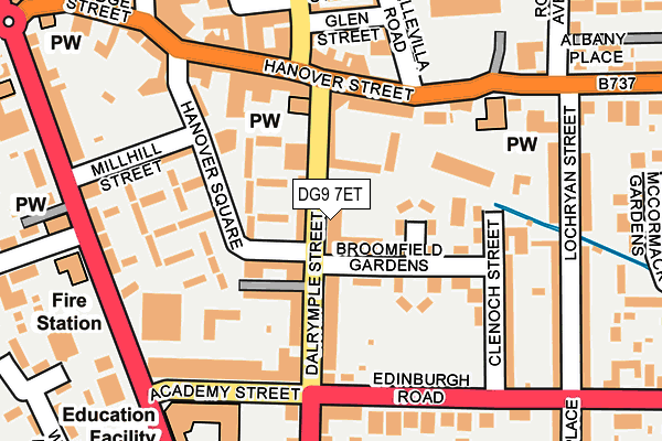 DG9 7ET map - OS OpenMap – Local (Ordnance Survey)