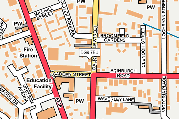 DG9 7EU map - OS OpenMap – Local (Ordnance Survey)
