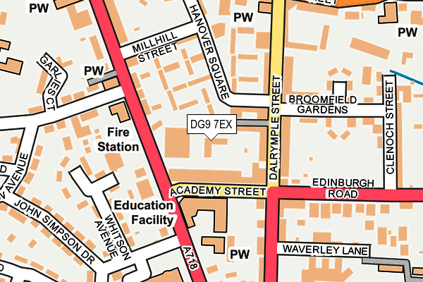 DG9 7EX map - OS OpenMap – Local (Ordnance Survey)