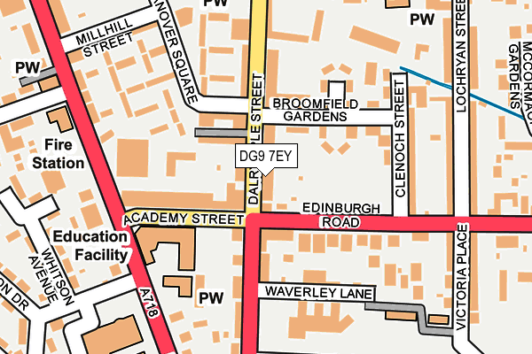 DG9 7EY map - OS OpenMap – Local (Ordnance Survey)