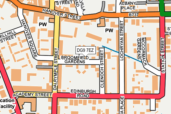 DG9 7EZ map - OS OpenMap – Local (Ordnance Survey)