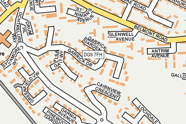 DG9 7FH map - OS OpenMap – Local (Ordnance Survey)