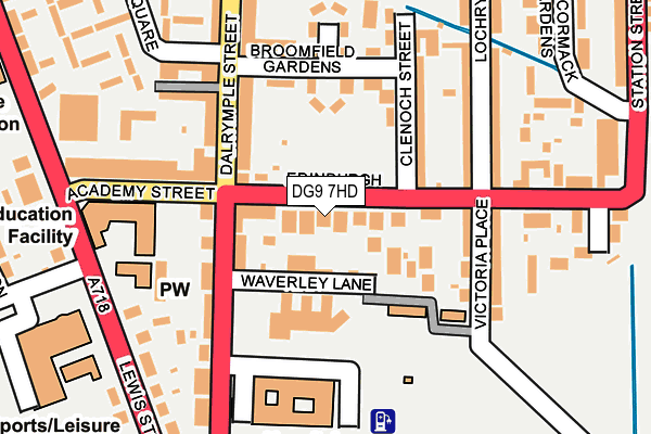 DG9 7HD map - OS OpenMap – Local (Ordnance Survey)
