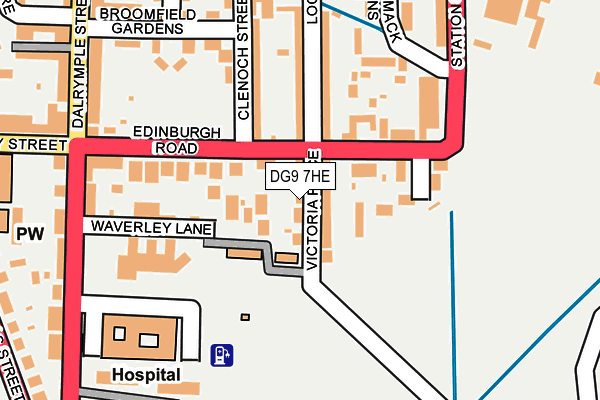 DG9 7HE map - OS OpenMap – Local (Ordnance Survey)
