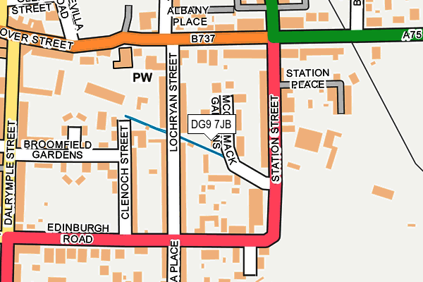 DG9 7JB map - OS OpenMap – Local (Ordnance Survey)