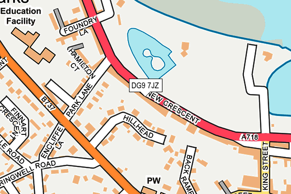 DG9 7JZ map - OS OpenMap – Local (Ordnance Survey)