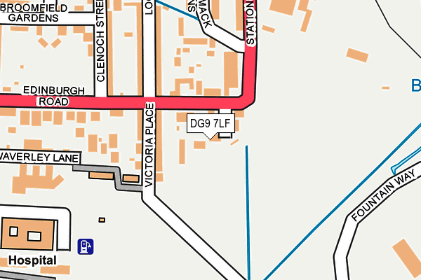 DG9 7LF map - OS OpenMap – Local (Ordnance Survey)