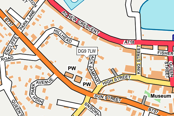 DG9 7LW map - OS OpenMap – Local (Ordnance Survey)