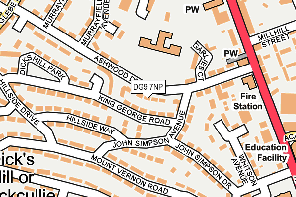 DG9 7NP map - OS OpenMap – Local (Ordnance Survey)