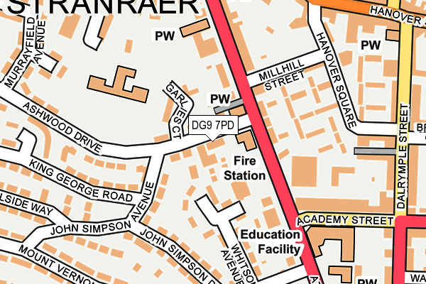 DG9 7PD map - OS OpenMap – Local (Ordnance Survey)