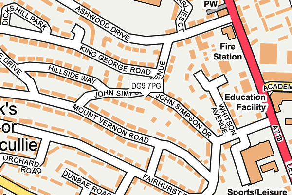 DG9 7PG map - OS OpenMap – Local (Ordnance Survey)