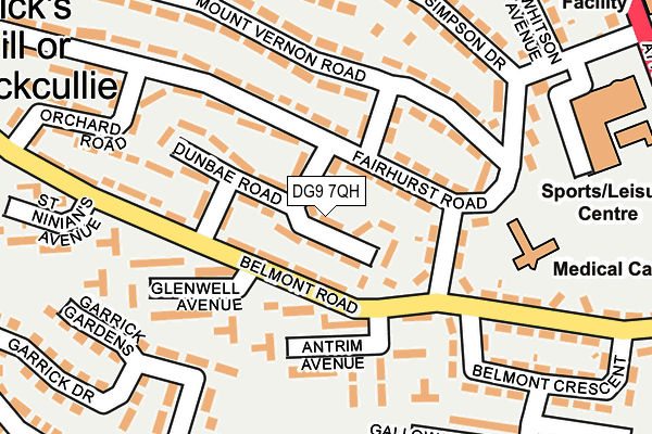 DG9 7QH map - OS OpenMap – Local (Ordnance Survey)