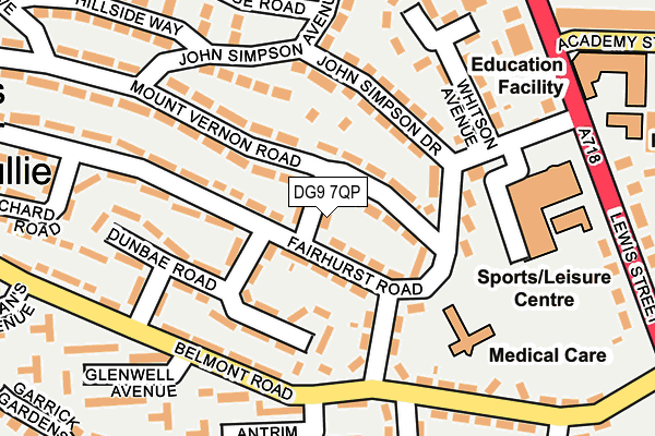 DG9 7QP map - OS OpenMap – Local (Ordnance Survey)