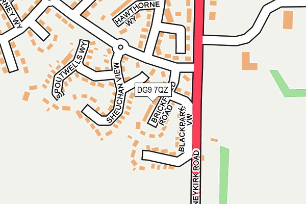 DG9 7QZ map - OS OpenMap – Local (Ordnance Survey)