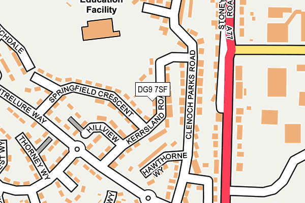 DG9 7SF map - OS OpenMap – Local (Ordnance Survey)