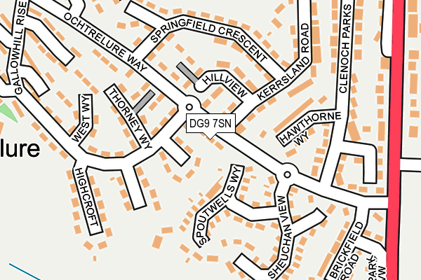 DG9 7SN map - OS OpenMap – Local (Ordnance Survey)