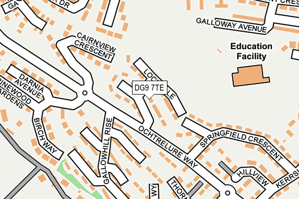 DG9 7TE map - OS OpenMap – Local (Ordnance Survey)