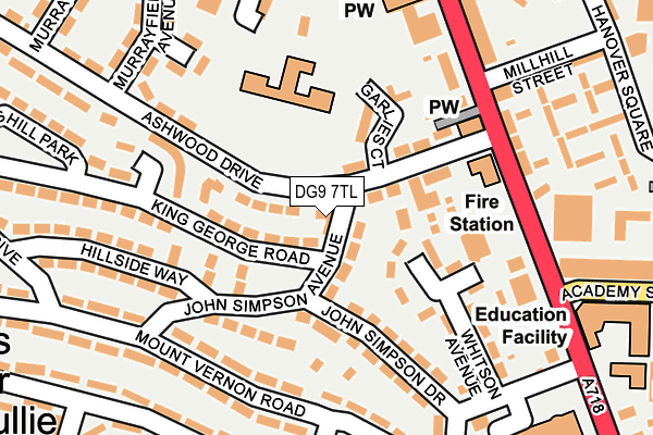 DG9 7TL map - OS OpenMap – Local (Ordnance Survey)