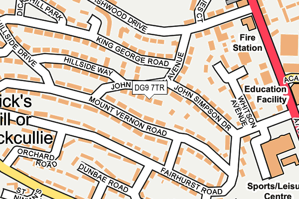DG9 7TR map - OS OpenMap – Local (Ordnance Survey)