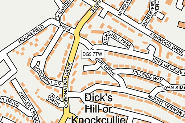 DG9 7TW map - OS OpenMap – Local (Ordnance Survey)