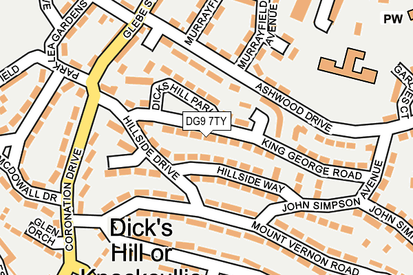 DG9 7TY map - OS OpenMap – Local (Ordnance Survey)