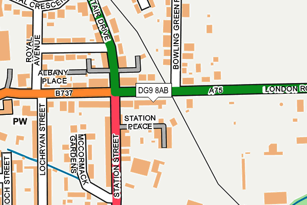 DG9 8AB map - OS OpenMap – Local (Ordnance Survey)