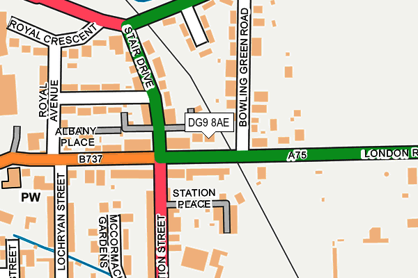 DG9 8AE map - OS OpenMap – Local (Ordnance Survey)