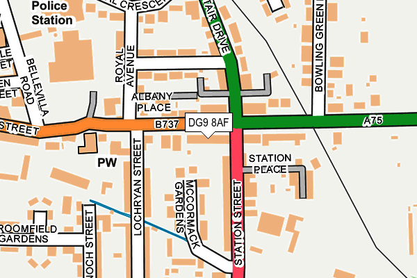 DG9 8AF map - OS OpenMap – Local (Ordnance Survey)