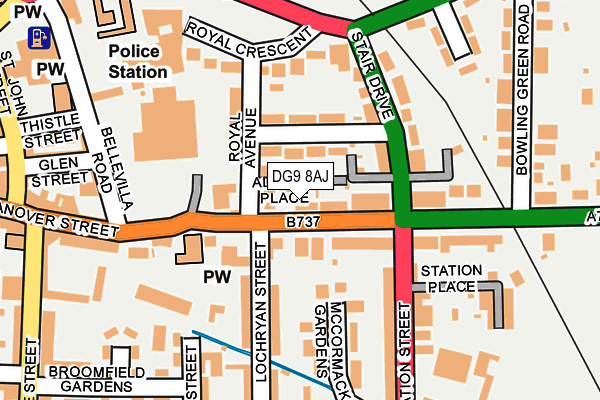 DG9 8AJ map - OS OpenMap – Local (Ordnance Survey)