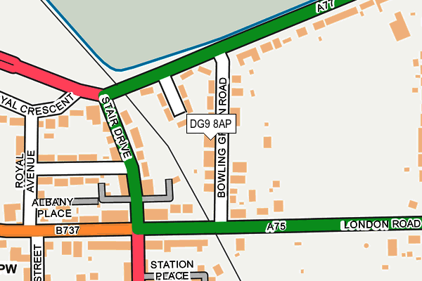 DG9 8AP map - OS OpenMap – Local (Ordnance Survey)