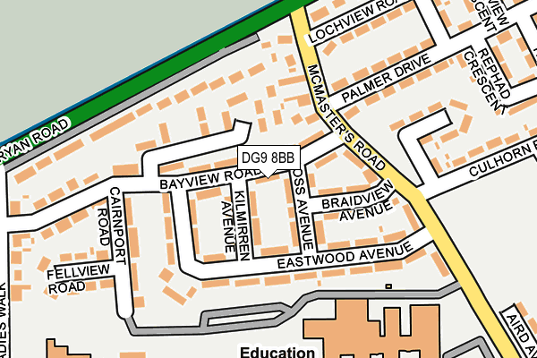DG9 8BB map - OS OpenMap – Local (Ordnance Survey)