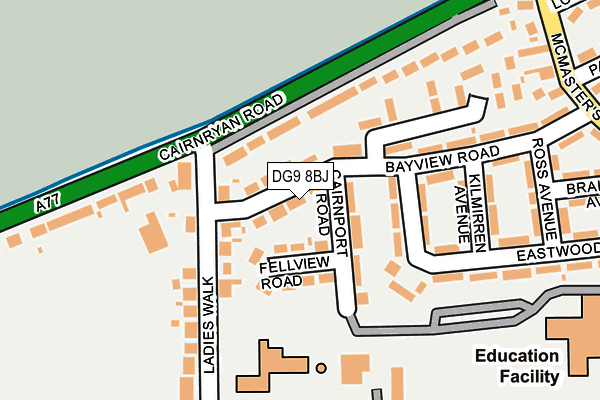 DG9 8BJ map - OS OpenMap – Local (Ordnance Survey)