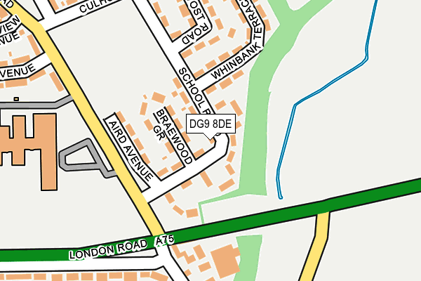 DG9 8DE map - OS OpenMap – Local (Ordnance Survey)
