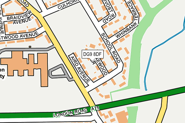 DG9 8DF map - OS OpenMap – Local (Ordnance Survey)