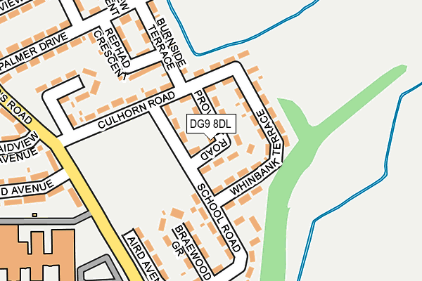 DG9 8DL map - OS OpenMap – Local (Ordnance Survey)