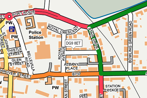 DG9 8ET map - OS OpenMap – Local (Ordnance Survey)