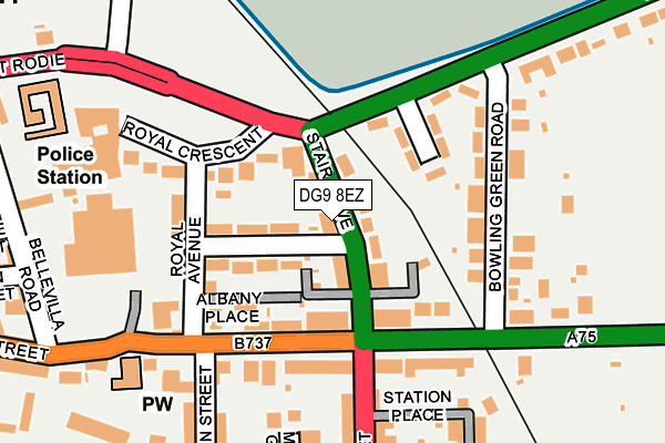 DG9 8EZ map - OS OpenMap – Local (Ordnance Survey)