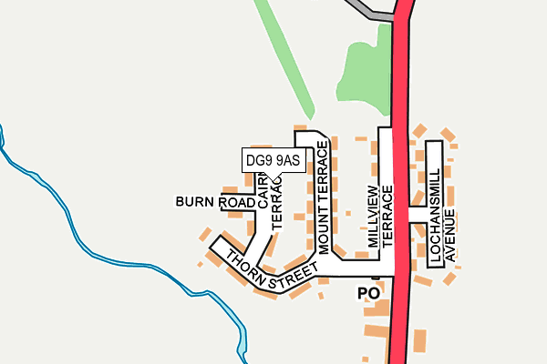 DG9 9AS map - OS OpenMap – Local (Ordnance Survey)