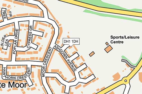 DH1 1DH map - OS OpenMap – Local (Ordnance Survey)
