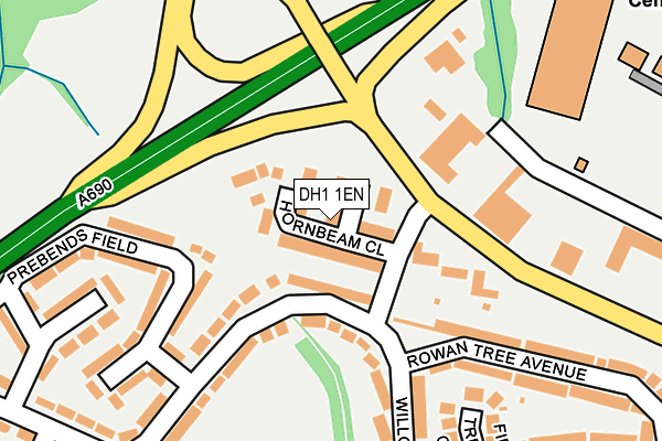 DH1 1EN map - OS OpenMap – Local (Ordnance Survey)