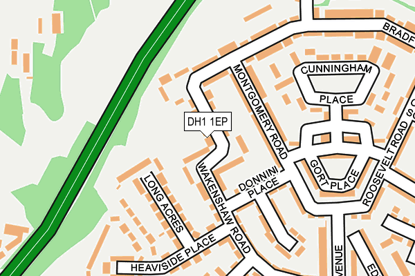 DH1 1EP map - OS OpenMap – Local (Ordnance Survey)