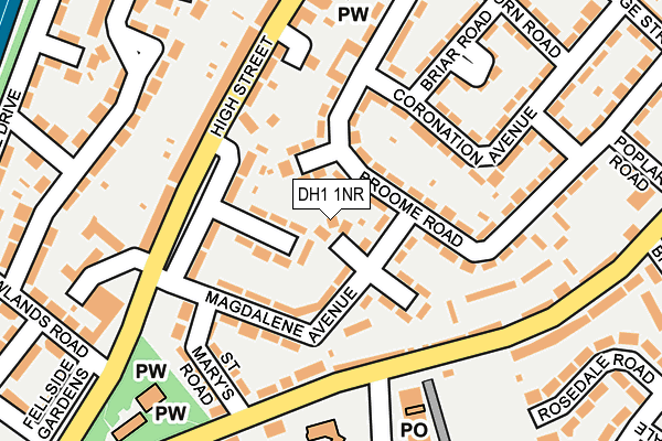 DH1 1NR map - OS OpenMap – Local (Ordnance Survey)