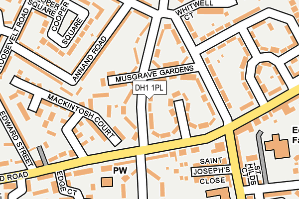 DH1 1PL map - OS OpenMap – Local (Ordnance Survey)