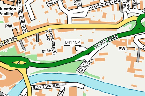 DH1 1QP map - OS OpenMap – Local (Ordnance Survey)