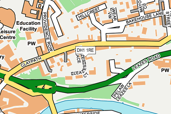 DH1 1RE map - OS OpenMap – Local (Ordnance Survey)