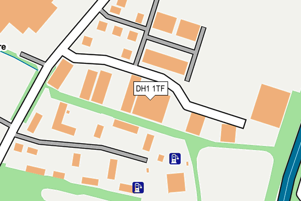 DH1 1TF map - OS OpenMap – Local (Ordnance Survey)